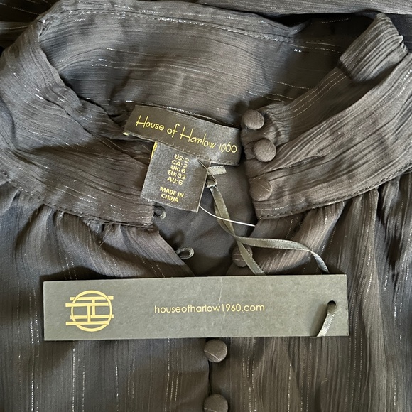 House of Harlow 1960 x Revolve Black Ruched Mini Cocktail Dress | Size 2 - Picture 5 of 6